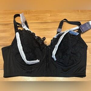 NWT CACIQUE  Black Lace Bra 42DD